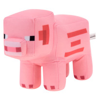 Jucarie de plus Minecraft - Pig, inaltime 18 cm, lungime 27 cm