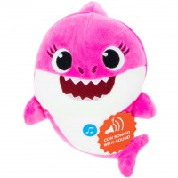 Jucarie de plus muzicala Baby Shark, inaltime 28 cm, roz