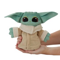 Jucarie de plus Star Wars - Baby Yoda, The Mandalorian - Grogu The Child, transformabila, multicolor, inaltime 18 cm