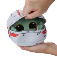 Jucarie de plus Star Wars - Baby Yoda, The Mandalorian - Grogu The Child, transformabila, multicolor, inaltime 18 cm