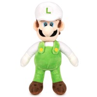 Jucarie de plus Super Mario Bros - Luigi Blanco, multicolor, inaltime 39 cm