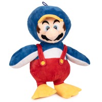 Jucarie de plus Super Mario Bros - Mario Penguin, multicolor, inaltime 30 cm