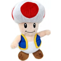 Jucarie de plus Super Mario Bros - Toad, multicolor, inaltime 30 cm