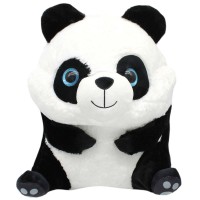 Jucarie de plus Ursuletul Panda cu ochi sclipitori, multicolor, inaltime 36 cm