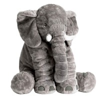 Jucarie din plus, elefant gri, inaltime 34 cm
