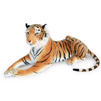 Jucarie din plus Tigru Bengalez, inaltime 42 cm, lungime 80 cm