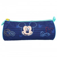 Penar Disney - Mickey Mouse, neechipat, un compartiment, cilindric, multicolor, lungime 20 cm, diametru 7.5 cm