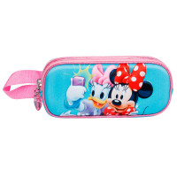 Penar Disney, Selfie cu Minnie Mouse si Daisy Duck, design 3D multicolor, 2 compartimente, dreptunghiular, 22 x 10 x 7 cm