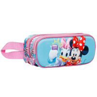 Penar Disney, Selfie cu Minnie Mouse si Daisy Duck, design 3D multicolor, 2 compartimente, dreptunghiular, 22 x 10 x 7 cm