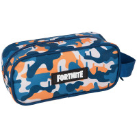 Penar Fortnite camuflaj albastru cu portocaliu, un compartiment, 21 x 9.5 x 7 cm