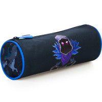 Penar Fortnite Raven, neechipat, un compartiment, cilindric, negru, lungime 22 cm, diametru 8 cm