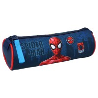Penar Marvel - Spider-Man, neechipat, un compartiment, cilindric, multicolor, lungime 20 cm, diametru 7 cm