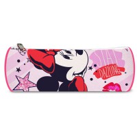 Penar Minnie Mouse, neechipat, un compartiment, cilindric, multicolor, lungime 22 cm, diametru 7 cm