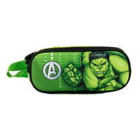 Penar scoala Marvel Avengers - Hulk, design 3D, 2 compartimente, dreptunghiular, 22 x 9.5 x 6.5 cm