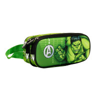 Penar scoala Marvel Avengers - Hulk, design 3D, 2 compartimente, dreptunghiular, 22 x 9.5 x 6.5 cm