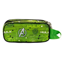 Penar scoala Marvel Avengers - Hulk, design 3D, 2 compartimente, dreptunghiular, 22 x 9.5 x 6.5 cm