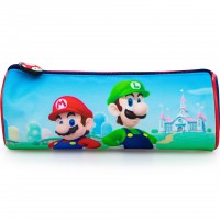 Penar Super Mario - Mario si Luigi, neechipat, un compartiment, cilindric, multicolor, lungime 22 cm, diametru 8 cm