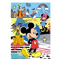 Puzzle Disney - Mickey Mouse si prietenii lui, 104 piese + puzzle 3D Mickey Mouse
