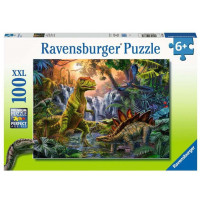 Puzzle Ravensburger - Oaza dinozaurilor, 100 piese XXL