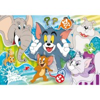 Puzzle Tom si Jerry, 104 piese, dimensiune 48.5 x 33.5 cm