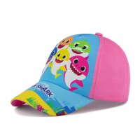 Sapca copii Baby Shark - Familia Fericita, multicolor, bumbac 100%, ajustabila, marimea 50