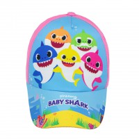 Sapca copii Baby Shark - Familia Fericita, multicolor, bumbac 100%, ajustabila, marimea 50