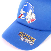 Sapca copii Sonic The Hedgehog, imprimeu 3D, poliester, ajustabila, marimea 55, 6-14 ani