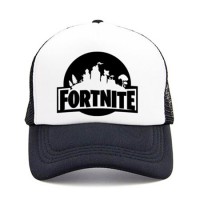 Sapca Fortnite alb cu negru, marime universala cu reglaj, logo model 7