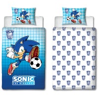 Set 2 piese lenjerie pat Sonic The Hedgehog, poliester, dimensiune 140 cm x 200 cm