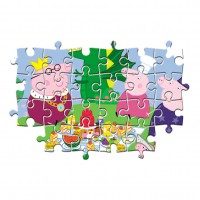 Set 2 x Puzzle Peppa Pig, 20 piese, dimensiune 29 x 17 cm