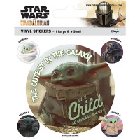 Set 5 stickere decorative, de interior - Star wars The Mandalorian Baby Yoda Grogu The Child