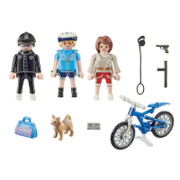 Set figurine Playmobil City Action - Politist pe bicicleta in urmarirea unui hot