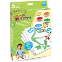 Set pictura Crayola Mini Kids, 5 culori, 1 pensula, 20 coli pentru desen