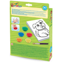 Set pictura Crayola Mini Kids, 5 culori, 1 pensula, 20 coli pentru desen