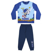Set pijama pentru copii Sonic The Hedgehog, bluza si pantalon, multicolor, bumbac 100%, marimea 128, 8 ani