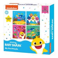Set Puzzle 3 in 1 din carton Baby Shark