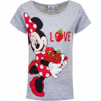 Tricou copii Disney - Minnie Mouse, bumbac, marimea 116, 6 ani, gri