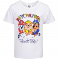 Tricou copii Paw Patrol, bumbac, marimea 116, 6 ani, alb