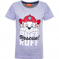 Tricou copii Paw Patrol - Team Paw, bumbac, marimea 104, 4 ani, gri