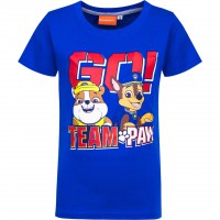 Tricou copii Paw Patrol - Team Paw, bumbac, marimea 116, 6 ani, albastru