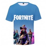 Tricou Fortnite, marime L, Unisex, imprimeu multicolor model 3