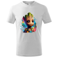 Tricou pentru copii Baby Groot, imprimeu multicolor, bumbac 100%, unisex, model 3