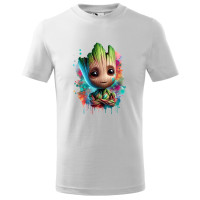 Tricou pentru copii Baby Groot, imprimeu multicolor, bumbac 100%, unisex, model 4