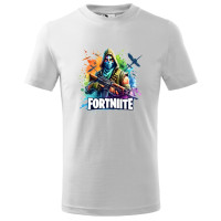 Tricou pentru copii Fortnite, imprimeu multicolor, bumbac 100%, unisex