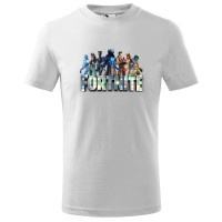 Tricou pentru copii Fortnite, imprimeu multicolor, bumbac 100%, unisex, model 3