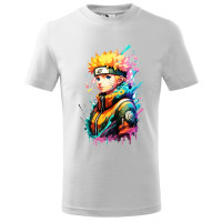 Tricou pentru copii Naruto, imprimeu multicolor, bumbac 100%, unisex