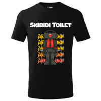 Tricou pentru copii Skibidi Toilet, imprimeu multicolor, bumbac 100%, unisex