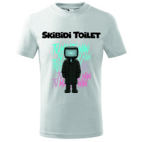 Tricou pentru copii Skibidi Toilet, imprimeu multicolor, bumbac 100%, unisex, model 2