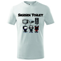 Tricou pentru copii Skibidi Toilet, imprimeu multicolor, bumbac 100%, unisex, model 3