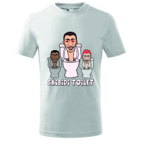 Tricou pentru copii Skibidi Toilet, imprimeu multicolor, bumbac 100%, unisex, model 4